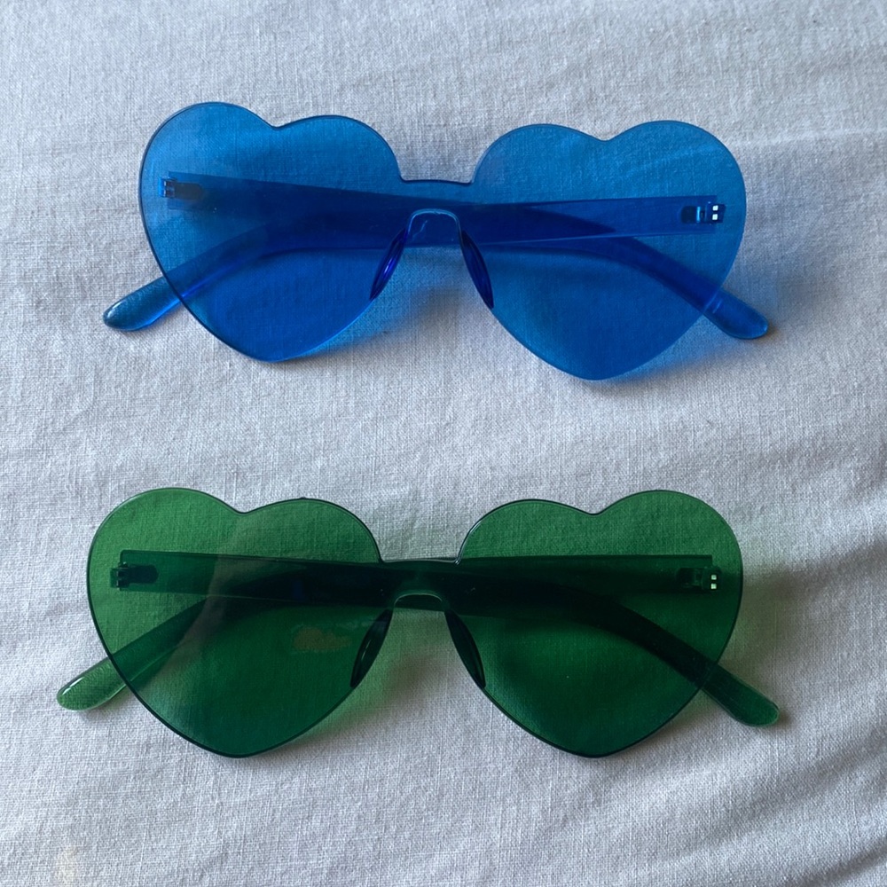 Coloured Heart Glasses